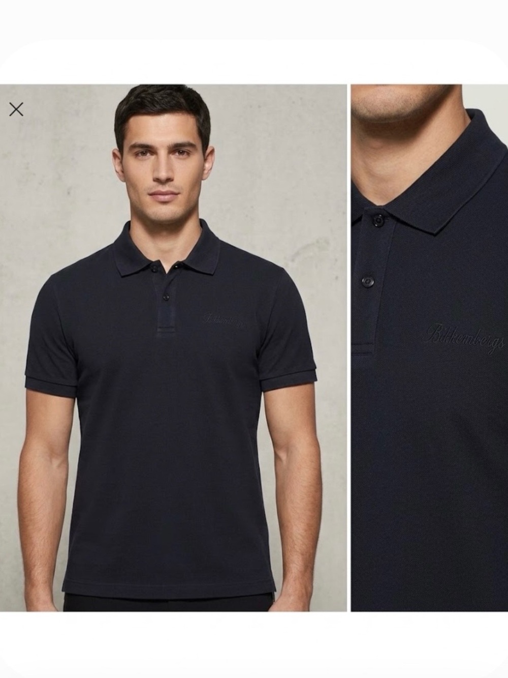 Bikkembergs Black Polo Shirt with front logo Sz XL